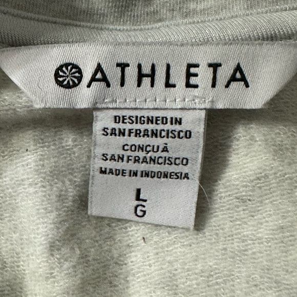 Athleta Lombard Ruched Sweatshirt Grey Size Large - Picture 9 of 12